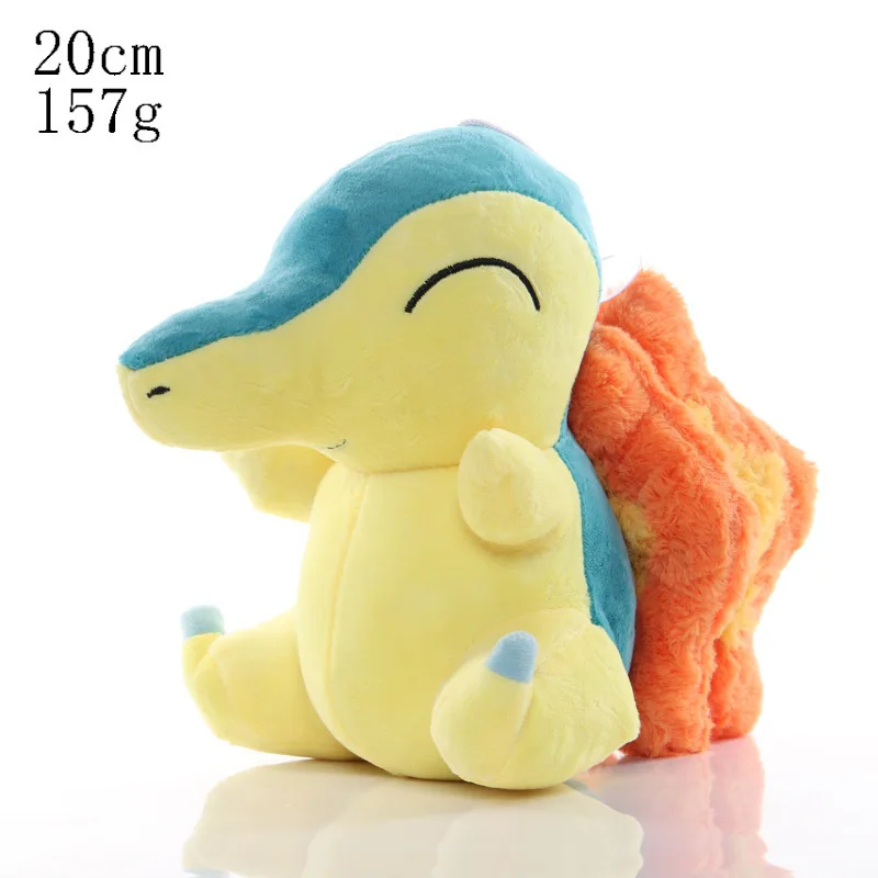 Hot Pokemon Plush Toys Pikachu Pluszowa zabawka Dragonite Cyndaquil Chikorita Turtwig Eevee seria Pluszowa wypchana lalka Zabawka Dziecko Prezent świąteczny