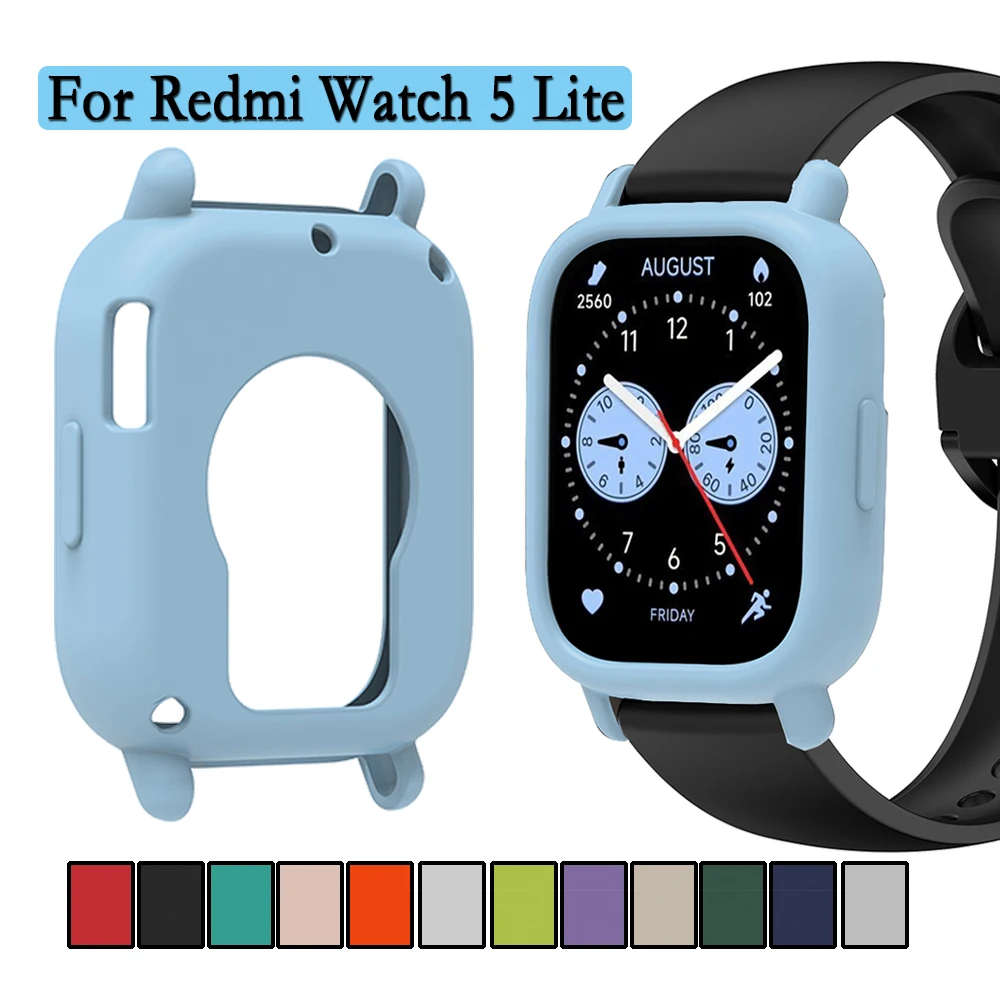 Soft Silicone Cover For Redmi Watch 5 Lite Hollow Protective Case Super Light Watch Case Decoration For Redmi Watch 5 Lite