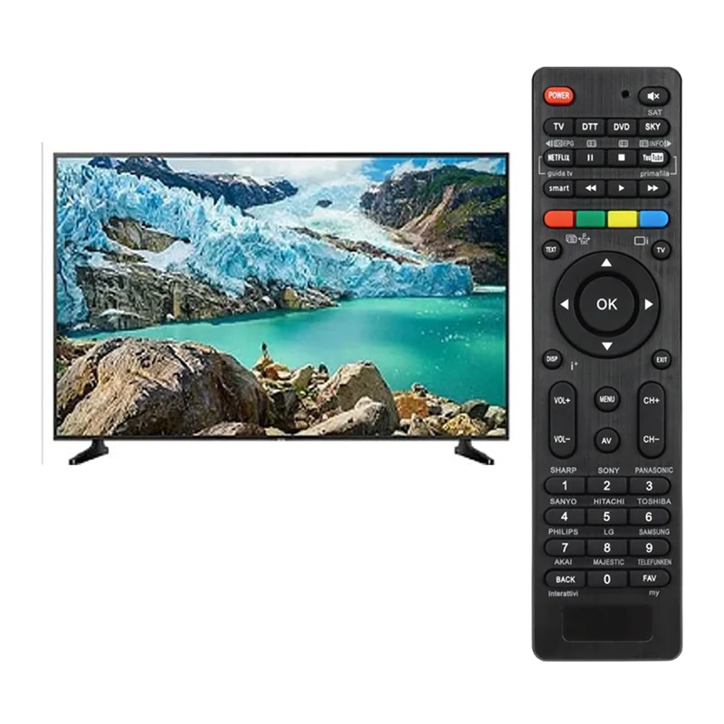 Mando a distancia universal 4 en 1 para TV DTT DVD SKY Busca con una sola tecla Correspondencia automática