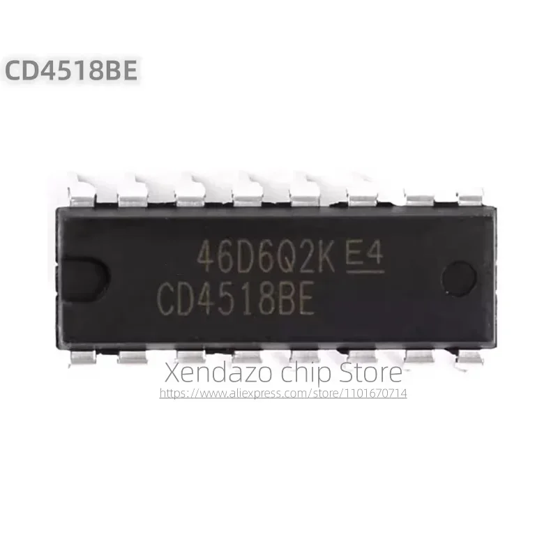 10pcs/lot CD4518BE DIP-16 package Original genuine Decimal synchronous addition counter chip