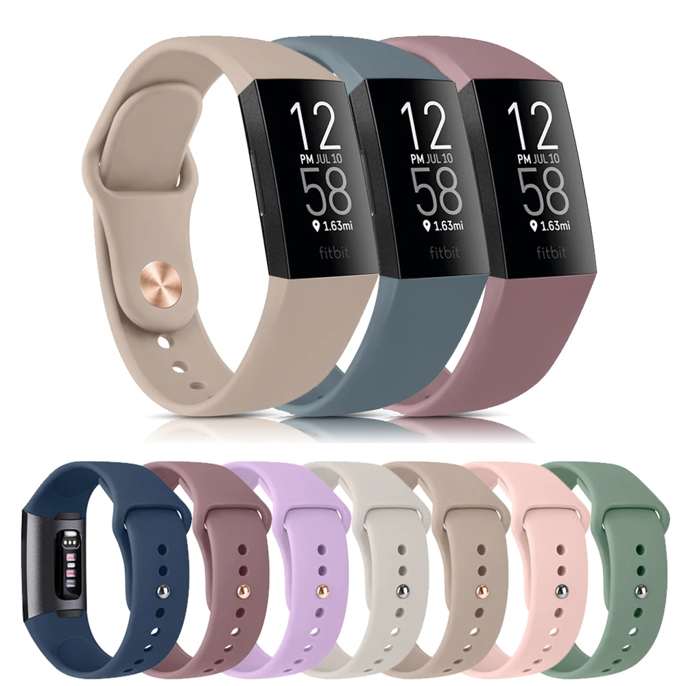 حزام رياضي من السيليكون لشحن Fitbit 4 ، سوار معصم ، حزام ساعة لشحن 3 SE