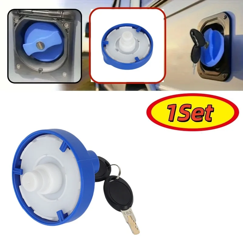 Replacement Water Inlet Filler Cap For LOCKING Zadi Lock With 2 Keys Kits For Motorhome Caravan Bailey Swift Automobiles Parts