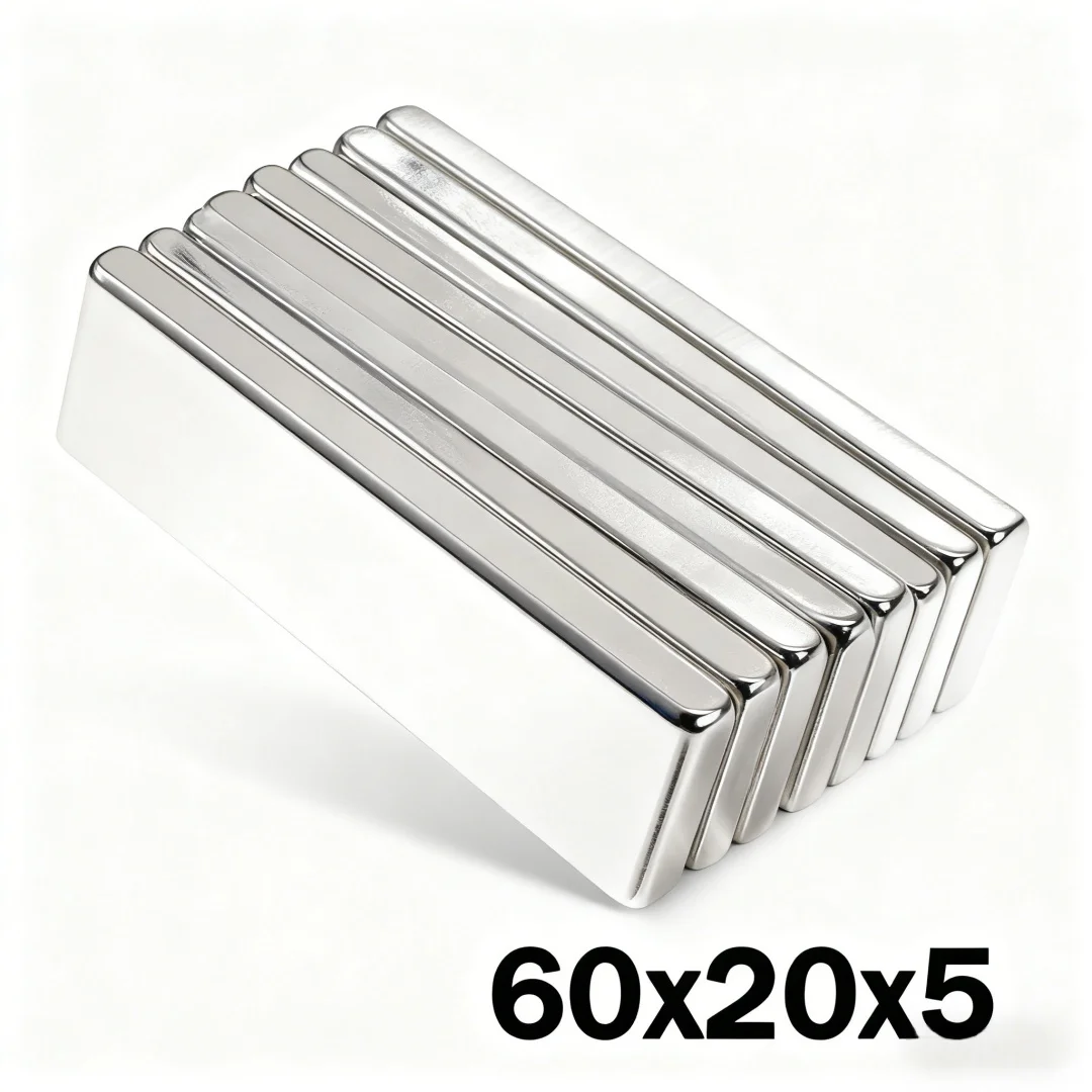 60x20x5mm Super Strong Magnet N35 Block Magnetic NdFeB Neodymium Magnet Powerful Disc imanes Refrigerator Magnets