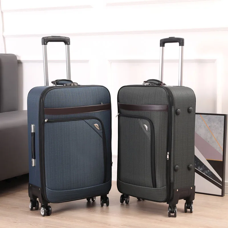 Oxford Cloth Suitcase Male Travel Luggage Large Capacity Waterproof Fabric Password Trolley Case 18 20 32 Inch Female