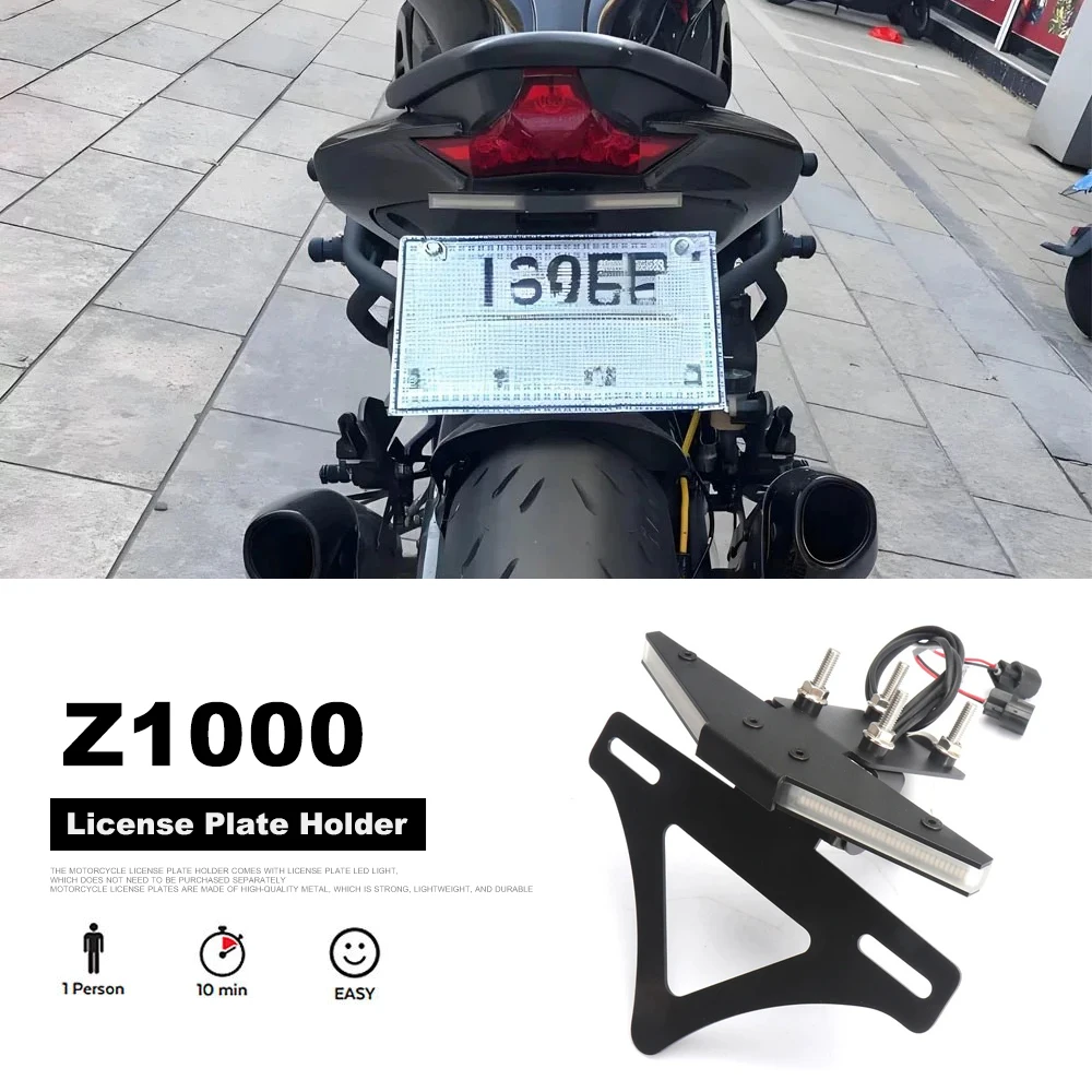 

New For KAWASAKI Z 1000 Z1000 2018-2023 License Plate Holder LED Tail Tidy Fender Eliminator Registration Bracket Motorcycle
