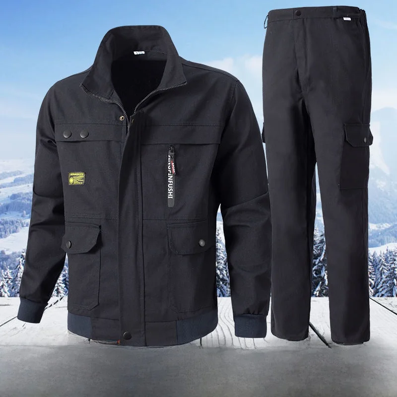 

Pure Cotton Work orm Set Men's Single Piece Spring Summer Wear Resistant Welding Anti-Scalding W Workwear