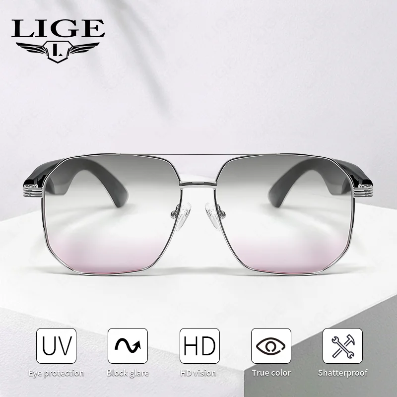 

GY300 Smart Glasses 100+ Online Language AI Automatic Dialogue Translation Bluetooth Glasses With Speaker Sports UV Protection