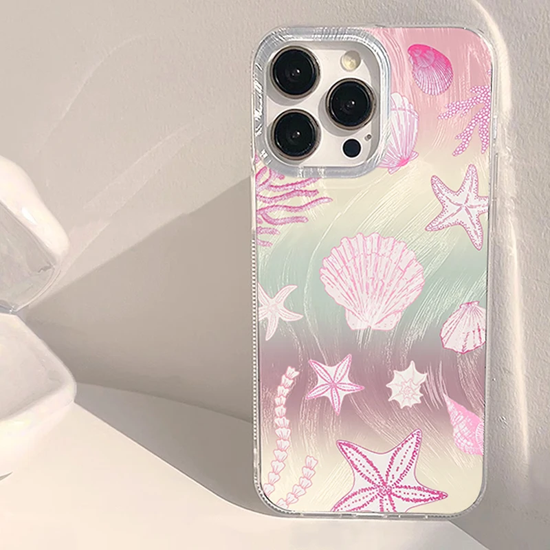 Aesthetic Pink Flower & Ocean Animal Case For Samsung Galaxy S26 Ultra S25 Plus S24 FE S23 S22 A36 A16 A06 A15 A56 A53 A55 Cover