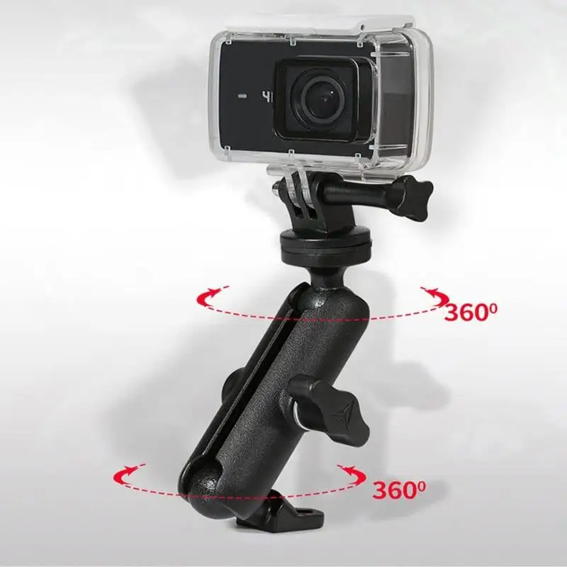 Universal Anti-scratch Action Camera Handlebar Mount 360° Rotatable Bracket for Motorcycle Cycling Riding