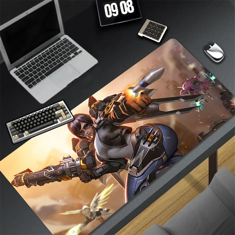 

Pattern Game Mousepad Pad Rubber O-overwatch Pharah Mouse Mat Desk Gaming Non Slip Table Mat Gamer Cabinet Mousepad Keyboard Pad