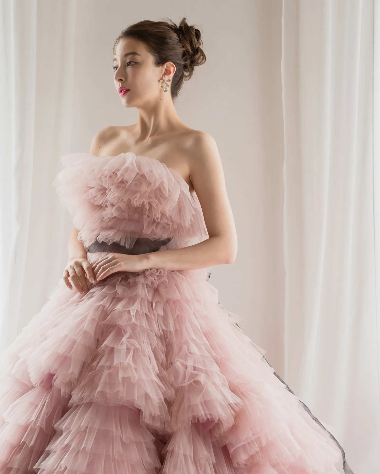 Elegância camadas tule vestido de casamento 2026 vestido de chá de noiva vestidos de novia rosa em camadas tule noiva foto tiro vestido custo