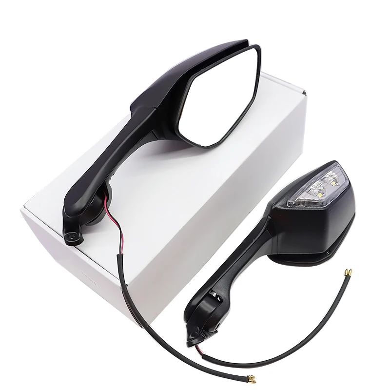 For Kawasaki Ninja ZX 10R ZX-10R 2011-2015 Motorcycle LED Rearview Mirrors Ninja H2 2014-2015 LED Turn Signal Light Side Mirrors
