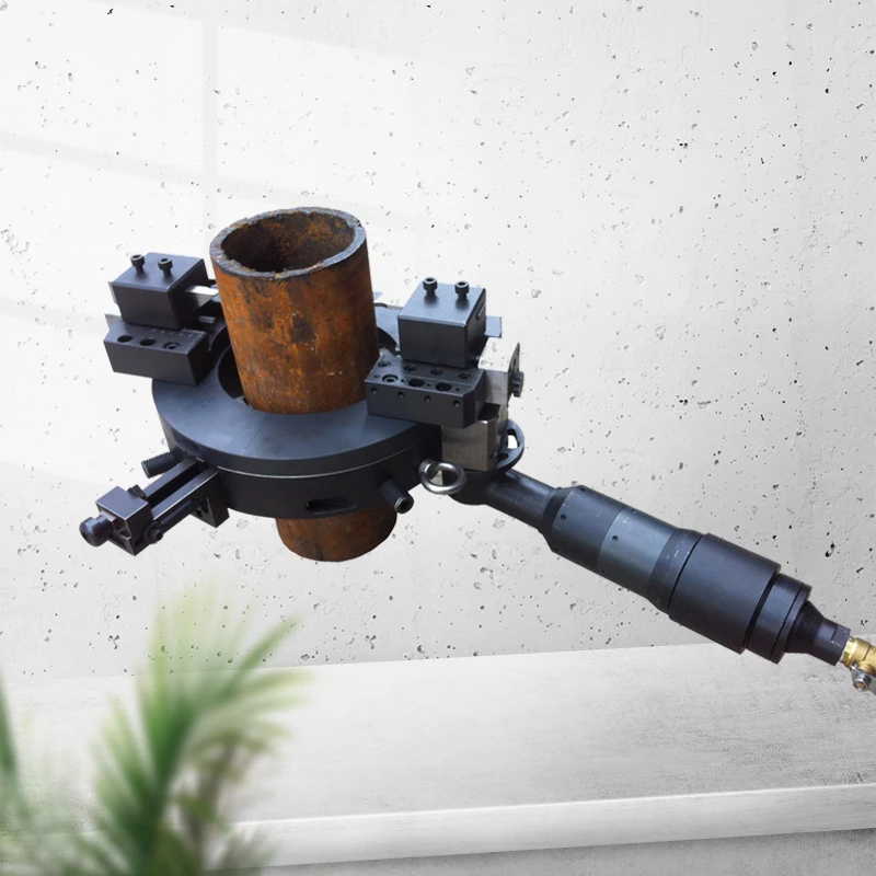 Heavy Duty Pneumatic Pipe Beveling Machine Industrial Portable Tube Beveler and Pipe End Chamfering Tool for Pipelines