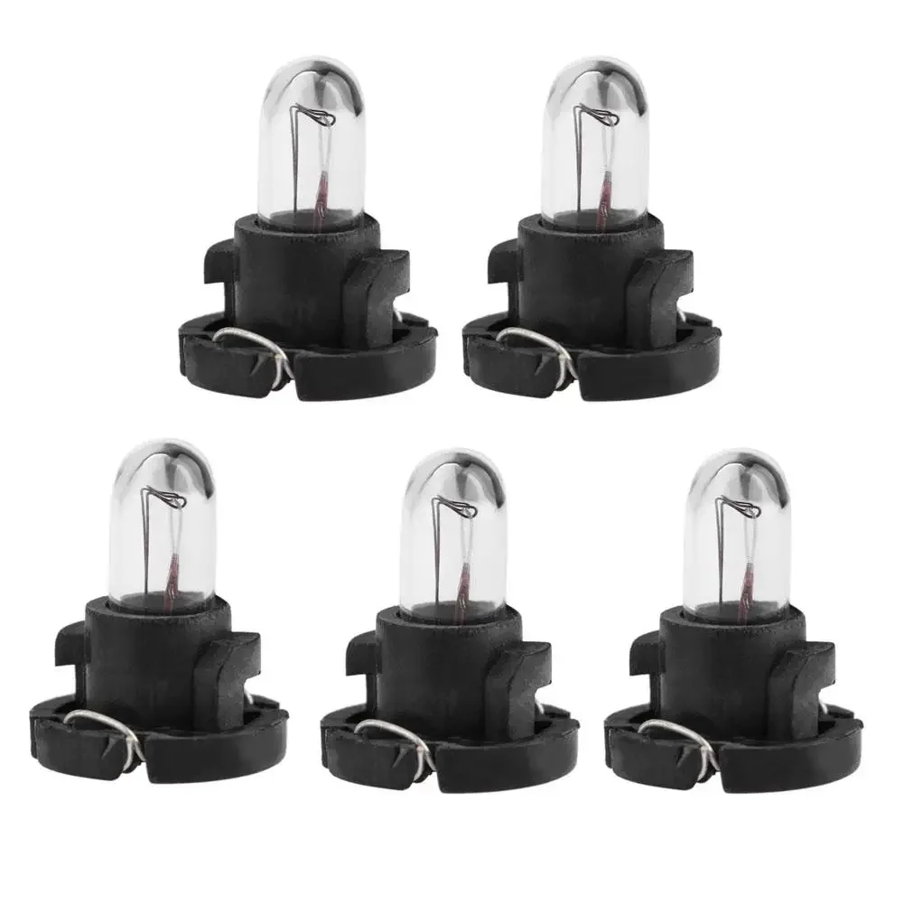 5pcs T4 12V Car Auto Interior Light Bulbs Dashboard Lamps Air Conditioning Button Indicator Light For Mazda For Audi For Toyota