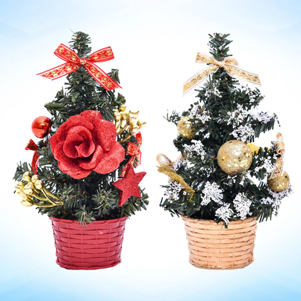 

Christmas Tree Decor Mini Realistic Model Indoor Small Fake Artificial Desktop Xmas Party Ornament Fine Craftsmanship for New