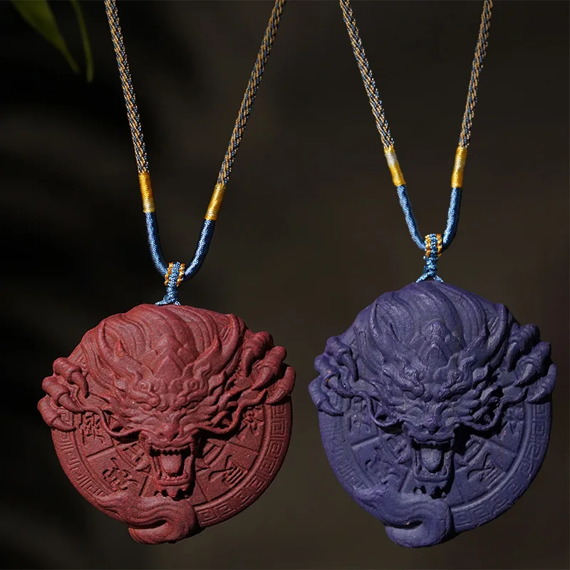 

Blended Incense Bagua Dragon Brand Pendant, Men's and Women's Pendants, Ping An Brand Necklace, Sweater Chain, Jewelry