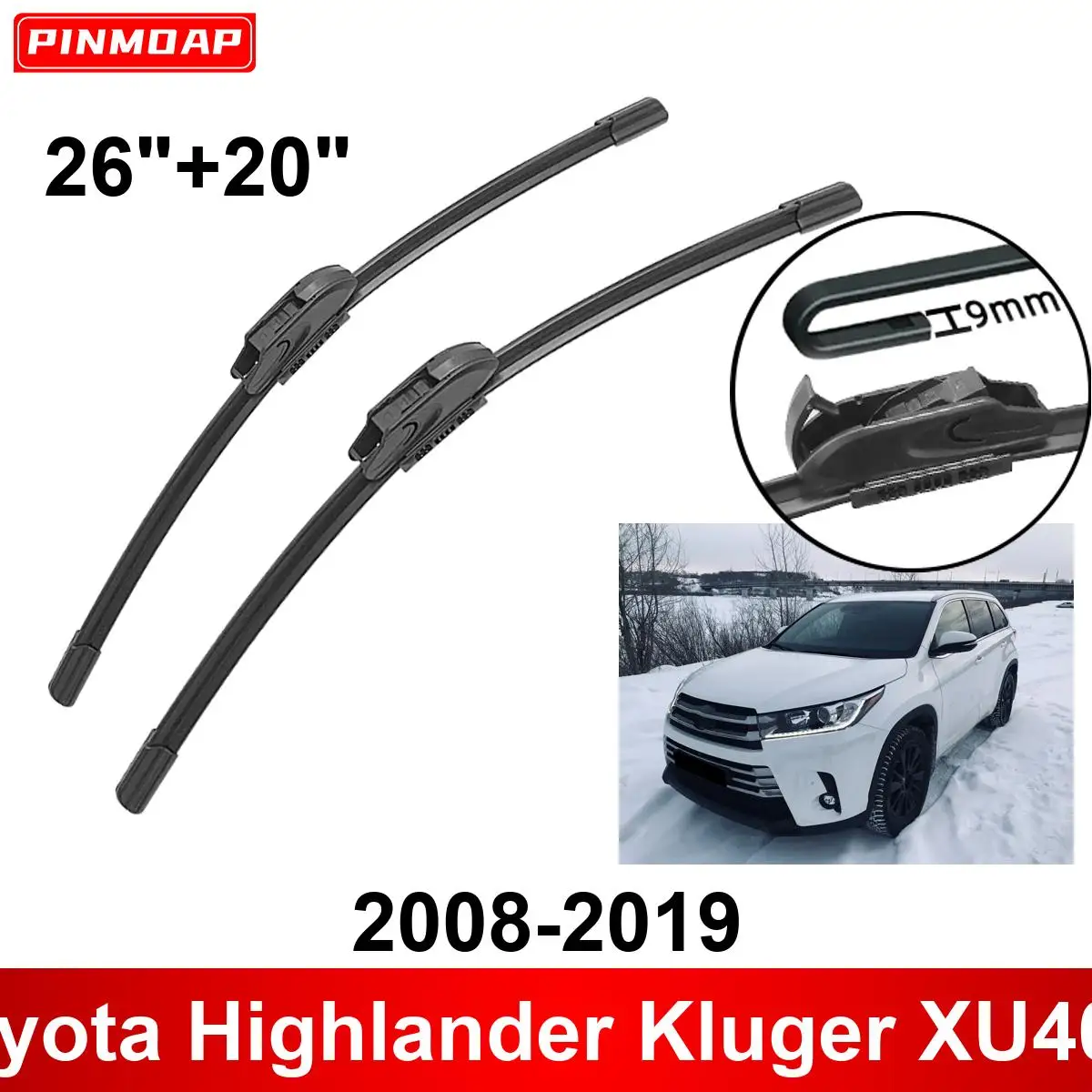 Car Wiper for Toyota Highlander Kluger XU40 XU50 2008-2019 26