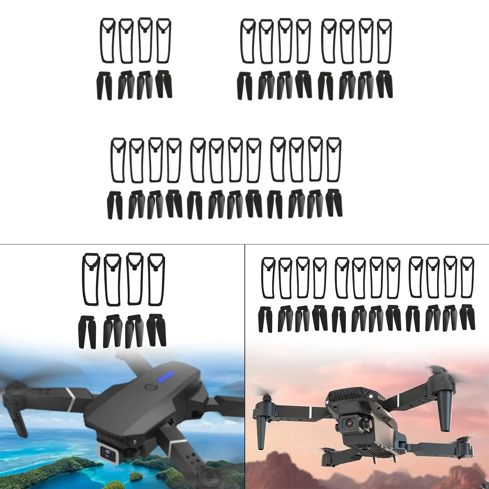 

Сменные пропеллеры, простая установка, запасные части высокой твердости с защитной крышкой, аксессуары для дронов для E88Pro E88