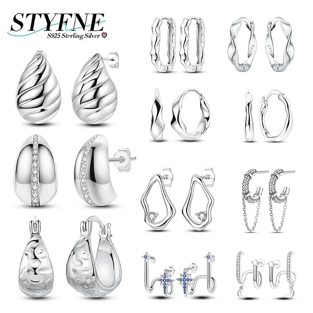 

Изысканные подвески, двойные серьги, серебро 925, серьги в форме капли с жидкой звездой для женщин, ювелирные украшения на помолвку, день рождения, подарок