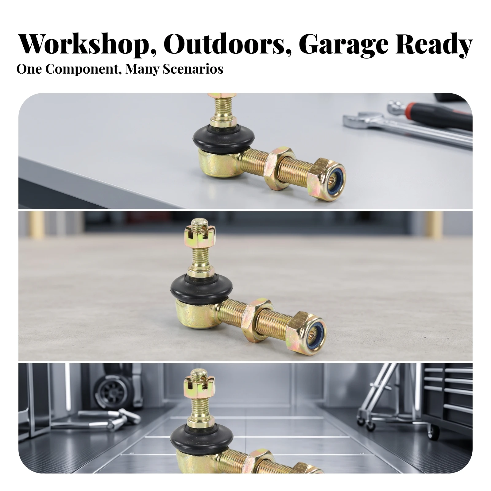 Ball Joint with Dust Boot Dustproof Tie Rod End Ball Joint Rubber Boot Compact Hardware Flexible for Mechanics