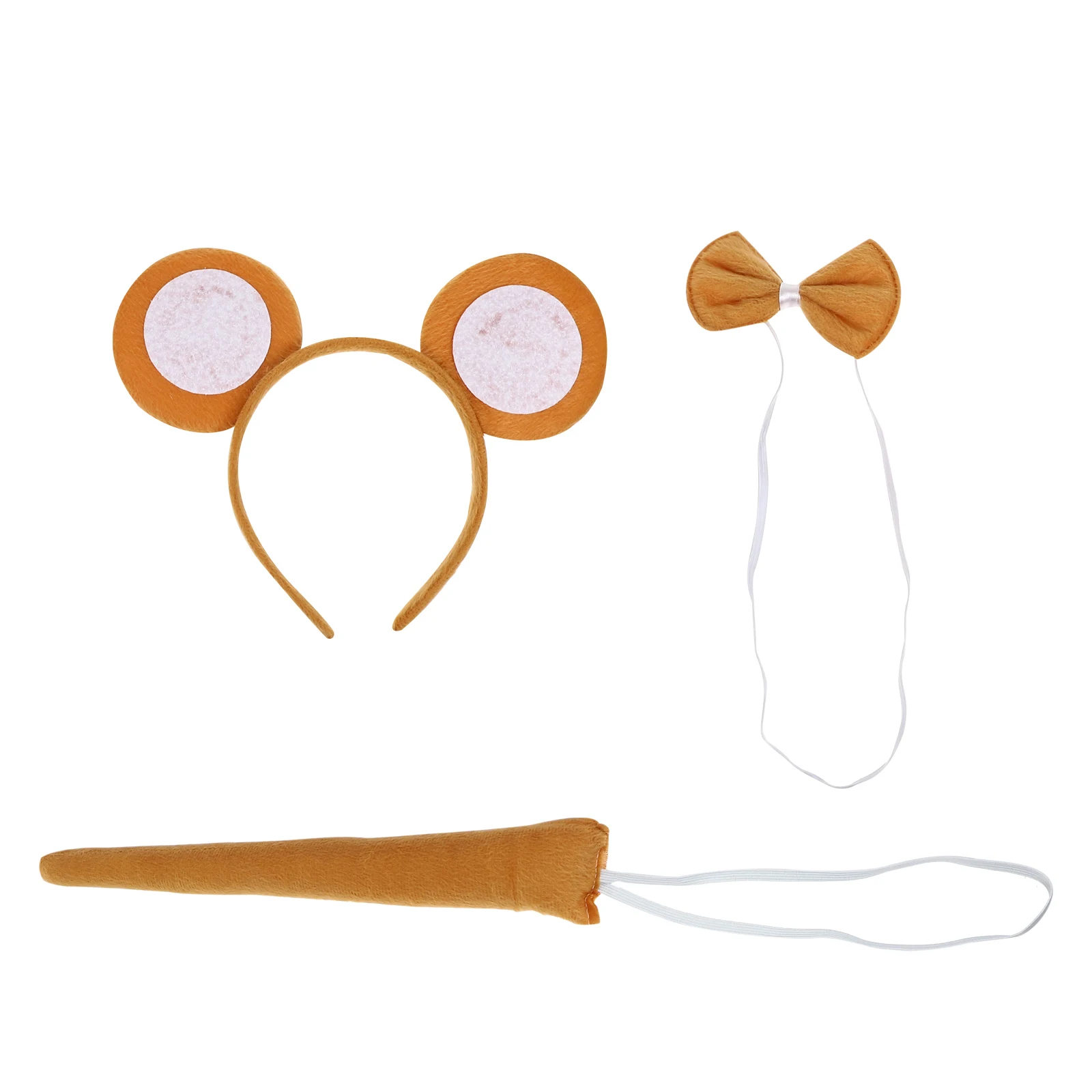 Ensemble de cravates de queue de singe, Costume d'halloween, accessoires de Cosplay d'animaux, accessoire de couvre-chef, oreilles de cerceau, fête
