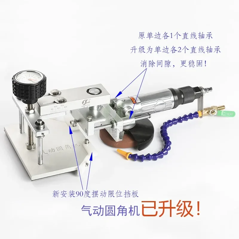 Pneumatic  chamfering  new small safety angle edging machine light angle grinding machine ceramic  rock fillet machine in stock