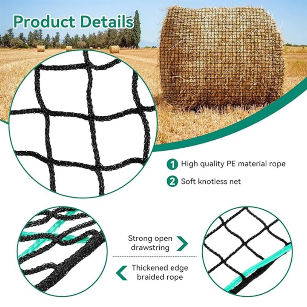 Round Hay Large Hay Bag Horse Cattle Alpaca Livestock Slow Feeder