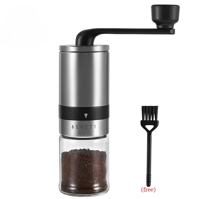 

Mini Coffee Grinders Manual Commercial Espresso Cafe Ceramic Burr Stainless Steel Hand Crank Coffee Grinder For Sale