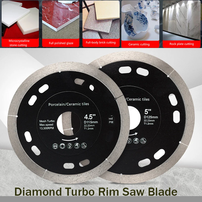 

Diamond Turbo Rim Saw Blade, Angle Grinder Cutting Disc- Zero Teeth Design for Porcelain Tile/Granite/Marble〔2025E〕