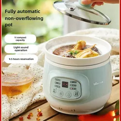 Fully Automatic Mini Stew Pot Porridge Casserole Household Electric Stew Pot Ceramic BB Soup Porridge Cooker