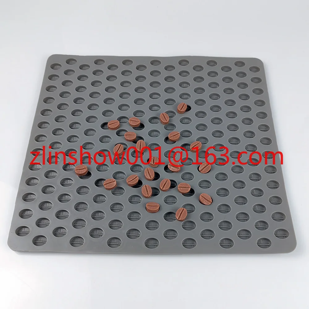 202-Hole mini coffee bean silicone mold, disposable soap mold, candy chocolate pet snack mold