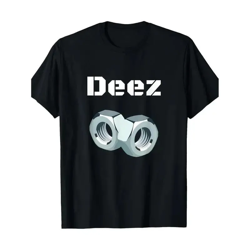 

Ootd T Shirt 100% Cotton Funny 'Deez Nuts' Graphic T-Shirt, Men's Casual Crew Ne