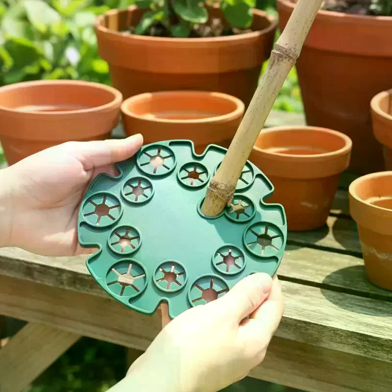 Garden Trellis Plastic Plant Sweet Pea Vine Pole Support Stake Connector Bamboo Cane Holder Balcony Fixing Bracket