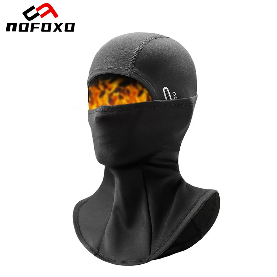 

NOFOXO зимний мотоциклетный шлем, внутренняя велосипедная маска, ветрозащитная термосохраняющая тепло, Балаклава, шапка для катания на лыжах на открытом воздухе для женщин и мужчин