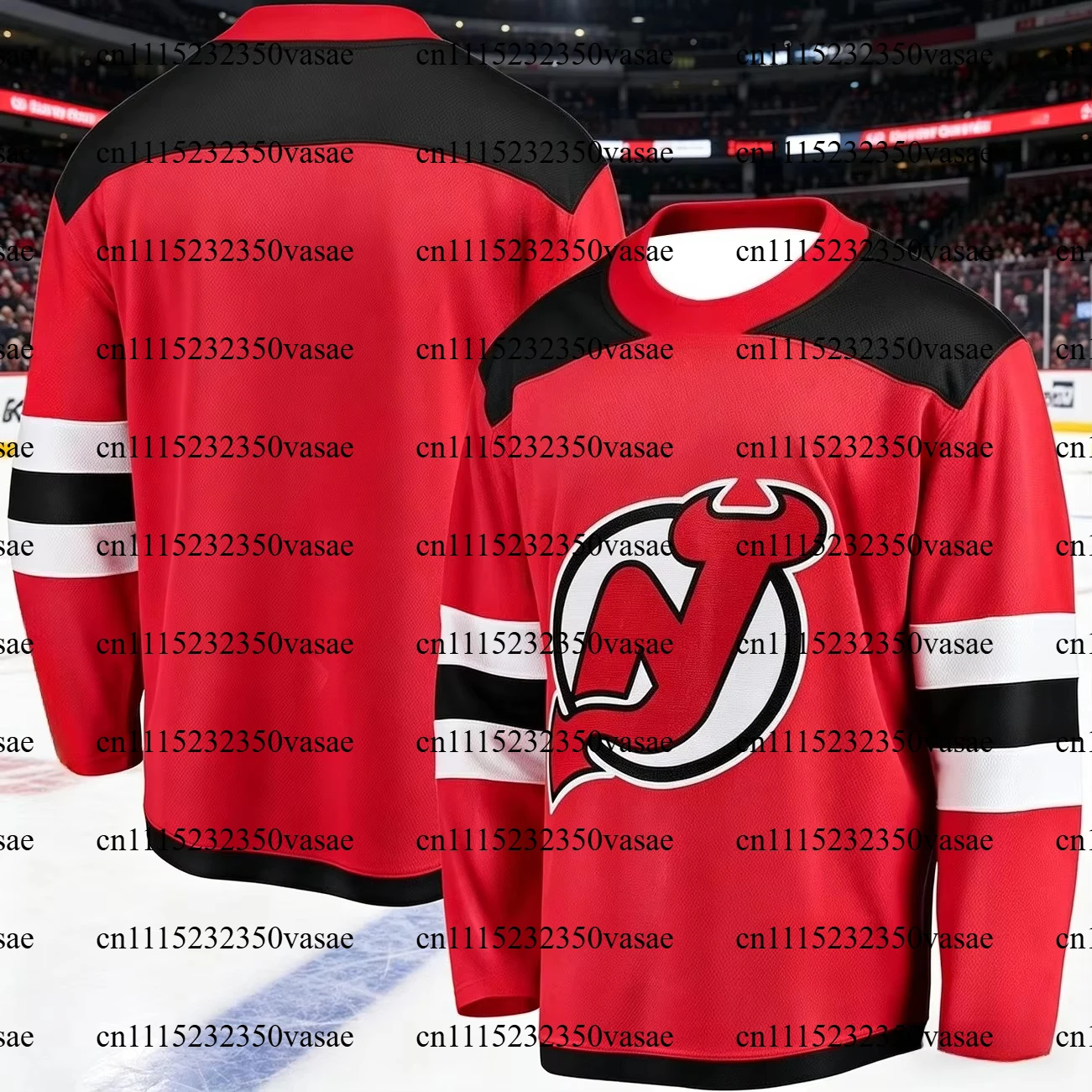 2026 New Jersey Men's New Ice Hockey Training Suit 3D Printed Devil Team Sports Quick-Drying Long-Sleeved Family Matching Shirt