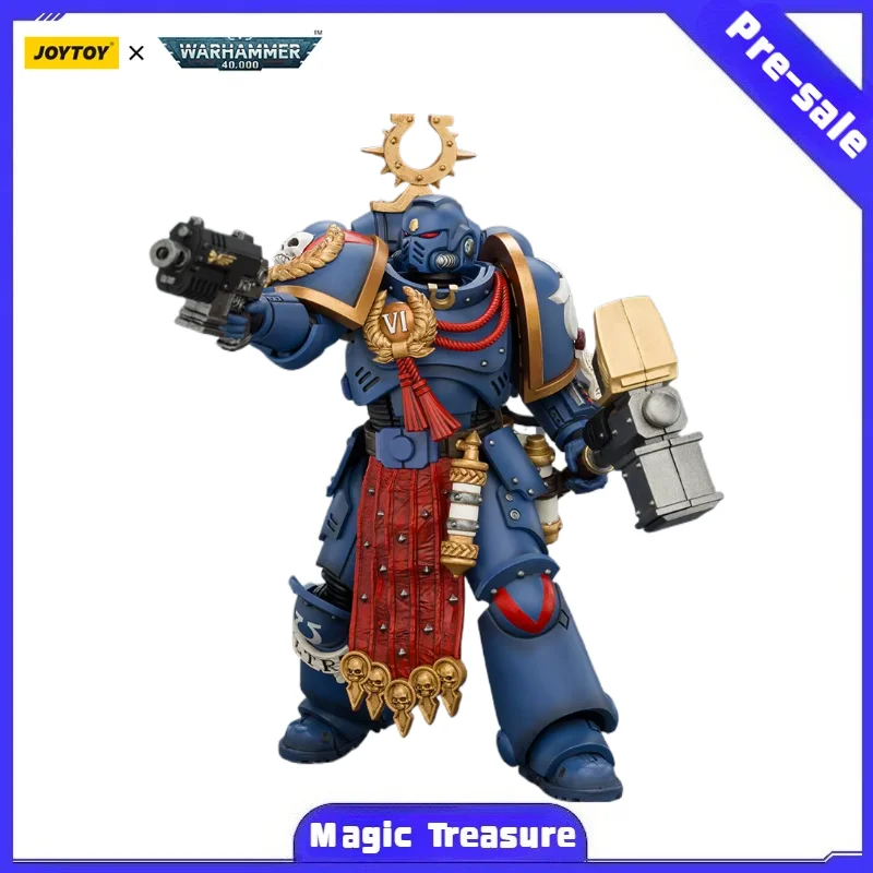 【mt】pre-sale-joytoy-warhammer-40k-ultramarines-ferren-areios-with-thunder-hammer-and-bolt-pistol-1-18-action-figure