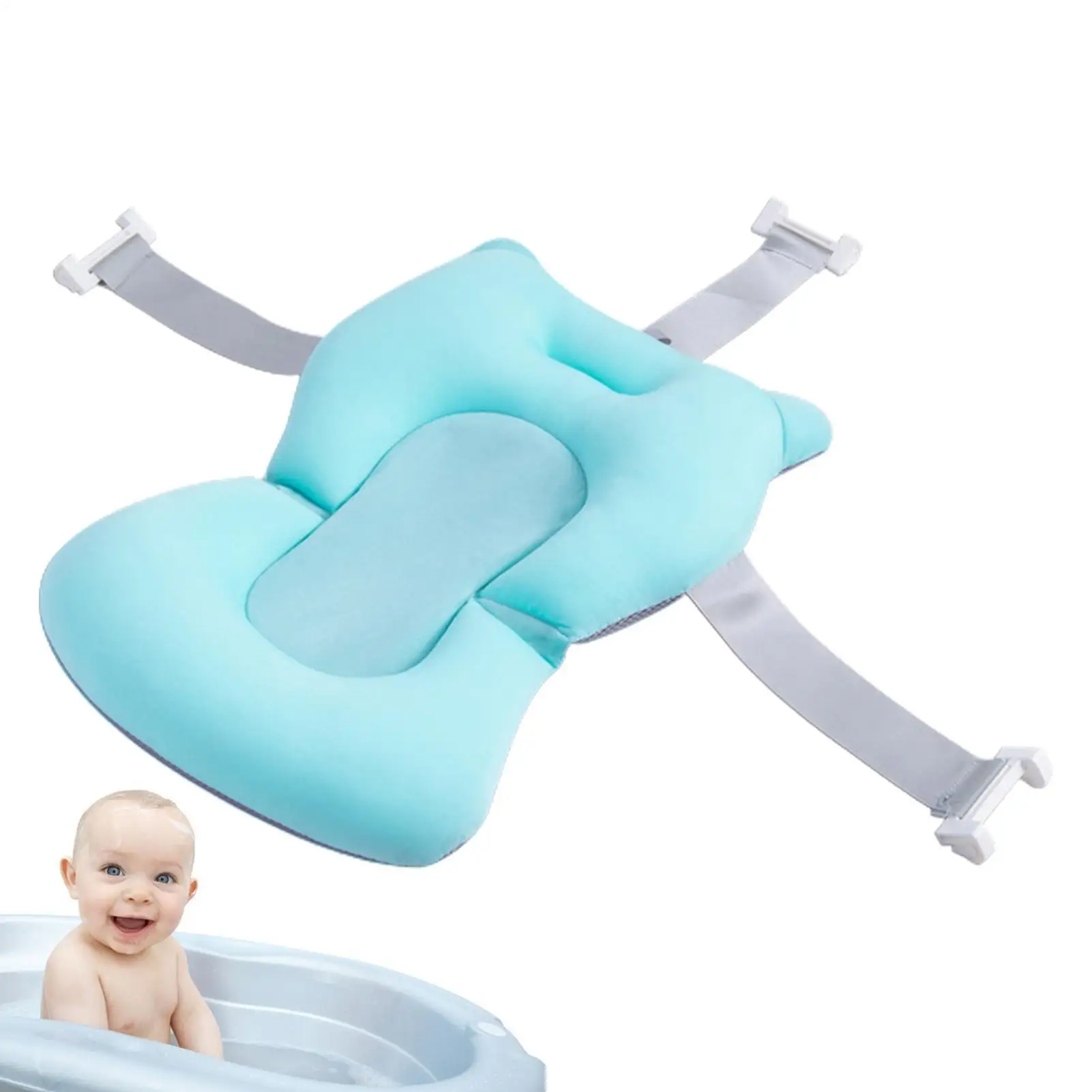 Baby Bath Cushion Pad Anti-skid Support Pillow Infant Bath Supporter Newborns Support Seat Mat For Bathtub Baby Care - view 6