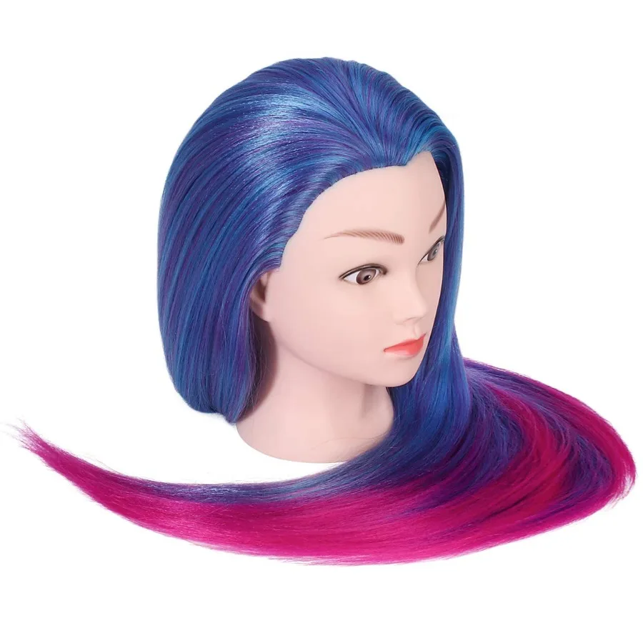 29 رأس عارضة أزياء مع 100 ألياف صناعية لتدريب مستحضرات التجميل: رأس ممارسة تصفيف الشعر الواقعي والتضفير مع Cla