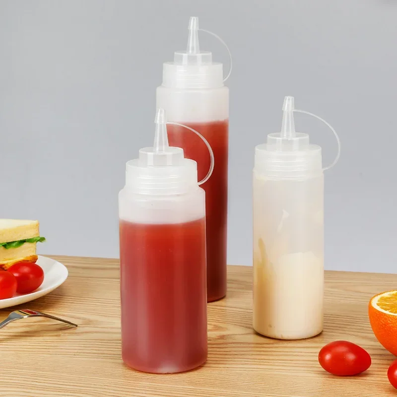 1PCS Condiment Squeeze Bottles Salad Sauce Bottle Olive Oil Bottles Ketchup Mustard Dispensers Kitchen Accessories Gadgets