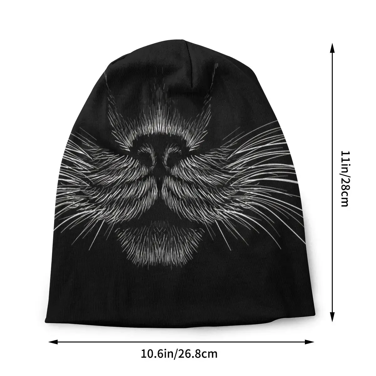 Black Cat Panther Animal Face Men Women Beanies Cycling Ski Cap Double Layer Fabric Bonnet Hat