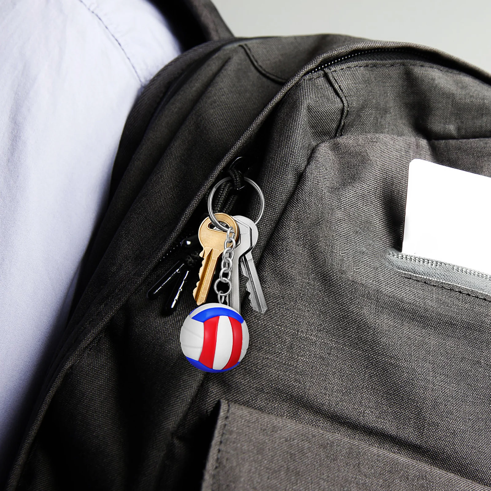 4 stuks volleybal sleutelhanger creatief ontwerp lichtbestendige sleutelhangers voor tassen functionele sleuteldecoratie met voortreffelijk