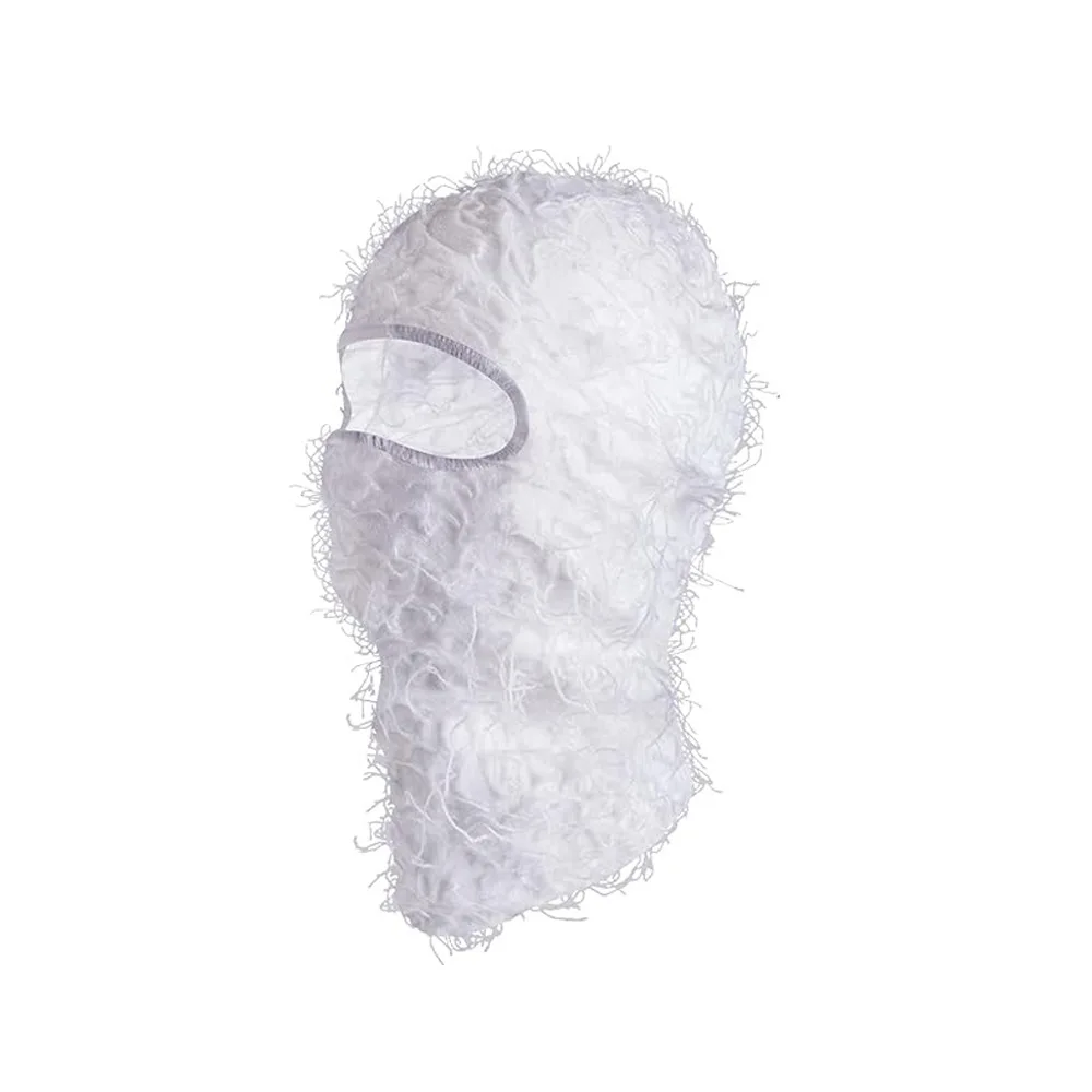 Balaclava Distressed Knitted Full Face Ski Mask for Men Outdoor Camouflage Fleece Fuzzy Balaclava Ski Balaclava Beanies Men Hat