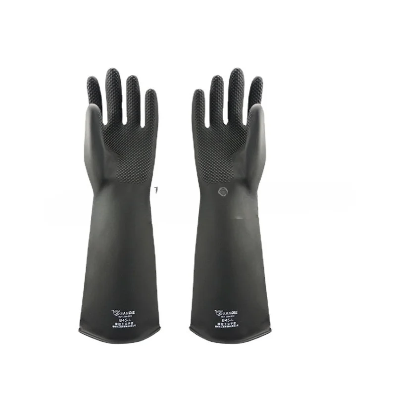 Acid and Alkali Resistant Industrial Chemical Rubber Gloves Lengthen and Thicken Labor Protection Anti-Chemical