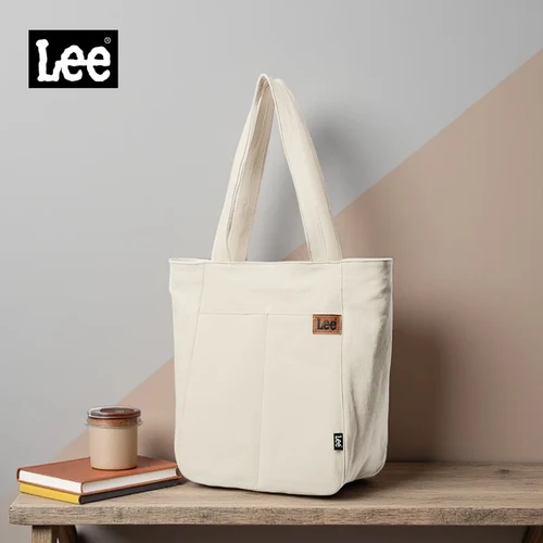 Imagen 1 del producto LEE Denim azul mujer casual bolso de mano de gran capacidad Jeans Beige señoras trabajo hombro escuela estudiante bolsa de libros para ordenador portátil