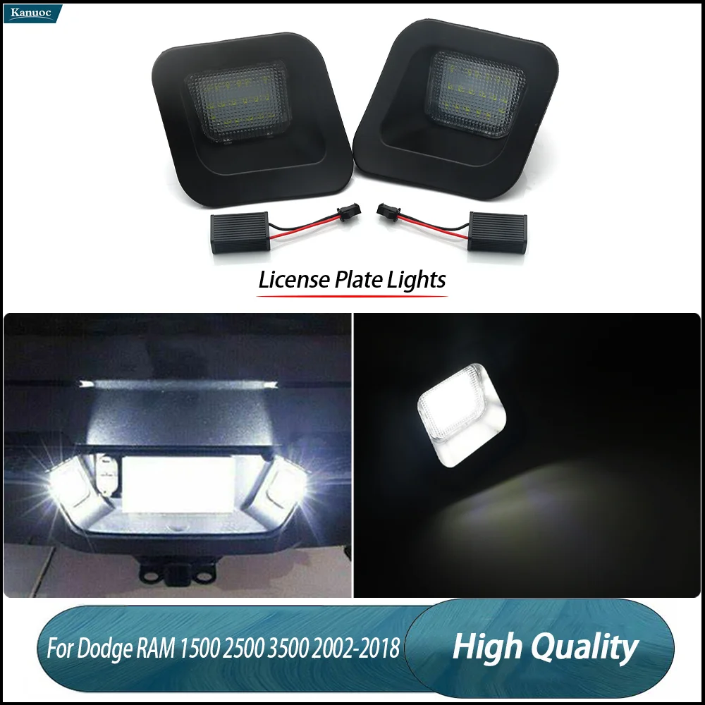 

2Pcs LED License Plate Lamp Kit For Dodge RAM 1500 2500 3500 2002-2018