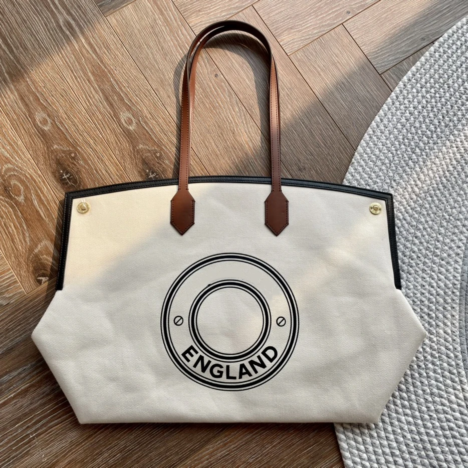 

New Luxury Beach Tote Bag Fashion Designer Women Canvas Handbag Summer Large Capacity Shoulder Bag Tote Shopping Shoulder Bags