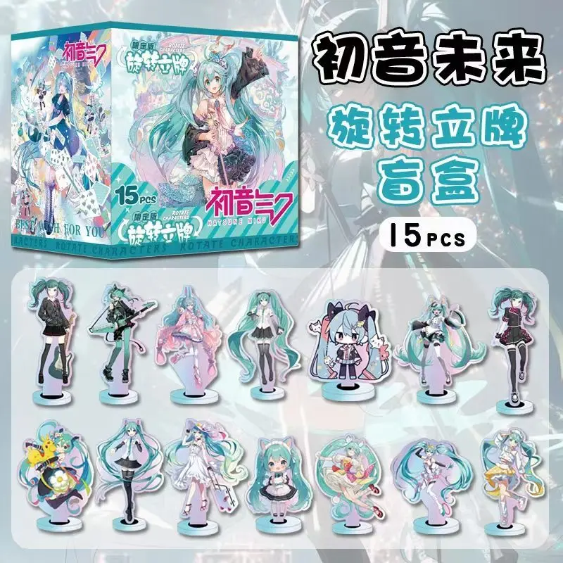 

Акриловая фигурка-стенд Hatsune Miku в стиле аниме, милая, креативная, кавайная, 2D, для студенческого рабочего стола, украшение, игрушка