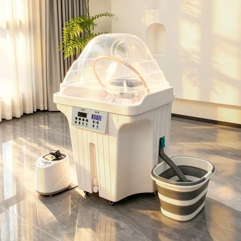 For Beauty Salon Mobile Head Treatment Basin Water Storage No Connection Constant Temperature Circulation Fumigation