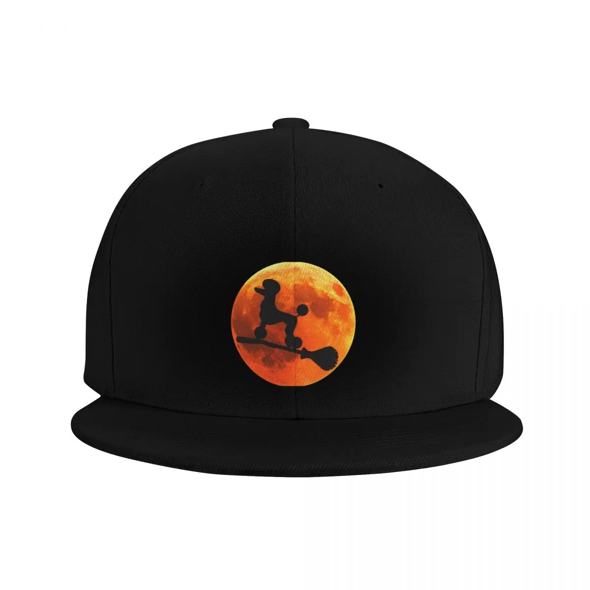 Poodle Dog Silhouette Moon Halloween Baseball Cap Luxury Hat Golf Wear Men Hats Women's