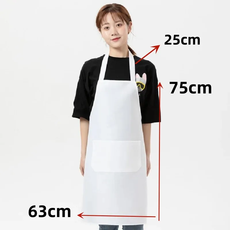 Delantal de cocina personalizado con logotipo para hombre y mujer, delantal de trabajo de Chef, barbacoa, restaurante, Bar, tienda, cafetería,
